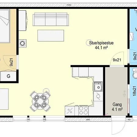 Sokkel Leiligheten Lejlighed